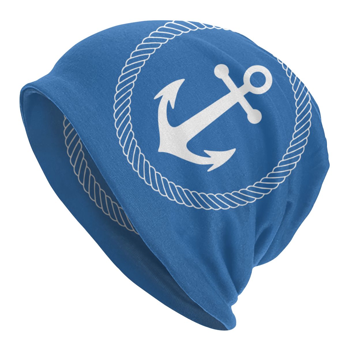 Sombreros náuticos de ancla para hombre y mujer, gorros Unisex de punto, cálidos, para exteriores, color blanco, azul marino, para invierno: 4
