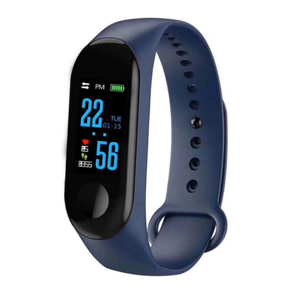 Waterproof Pedometer M3 Smart Bracelet Message Remind health Monitoring Sport Wrist Band Wristband Watches: Blue