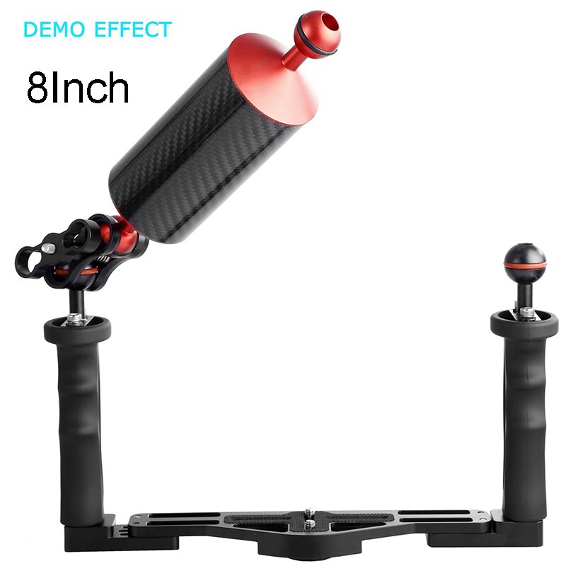 Carbon Fiber Buoyancy Arm Underwater Float Arm for Video Light Strobe Mounting FKU66: 8inch