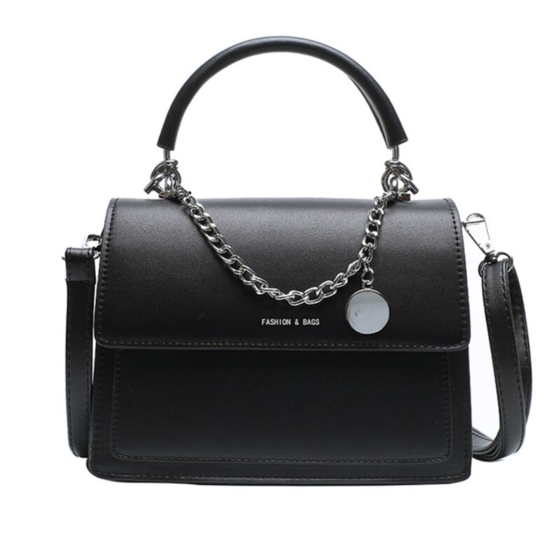 Klappe Handtaschen Totes weiblich Pu Leder Schulter Taschen Pro Frauen lässig Jahrgang Crossbody Bote Tasche Dame: schwarz