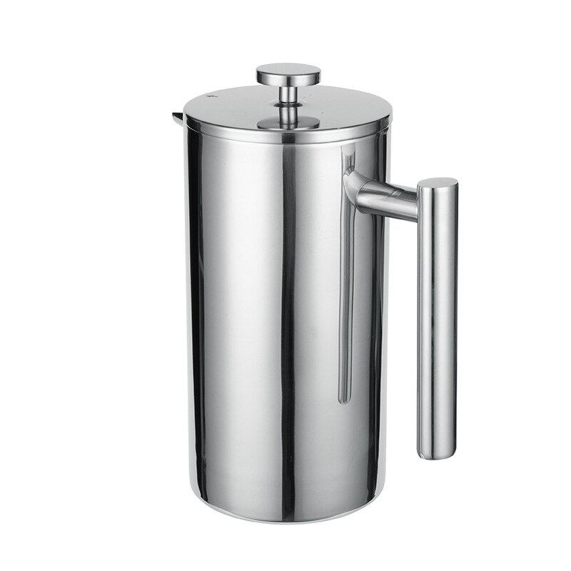 1.5L Franse Pers Koffiezetapparaat Rvs Koffie Percolator Pot Dubbele Muur Enorme Capaciteit Handleiding Koffiekan Koffie Container: 350ML