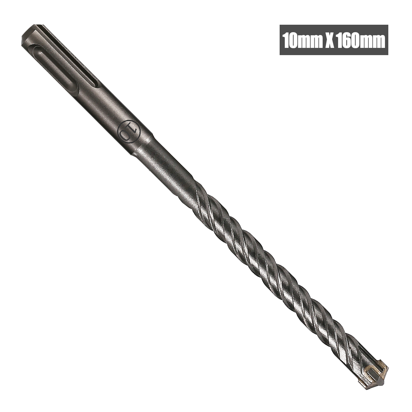 Martillo de hormigón SDS Plus de 5-16mm, cabezal cortador cruzado, martillo de doble barrena, bloque de ladrillo de pared de 160mm, martillo eléctrico, broca de mampostería, 1 ud.: Plata