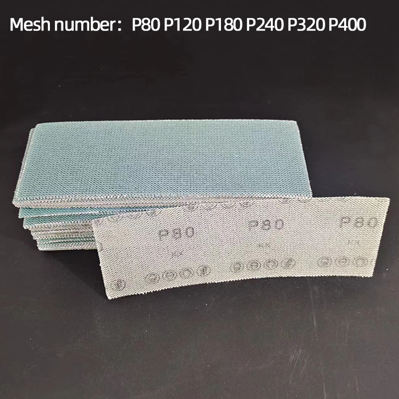 Rectangular Dry Ground Mesh Sand Car Paint Putty Sanding Hand Grated Mesh Sandpaper 70×198mm Flocking Abrasive