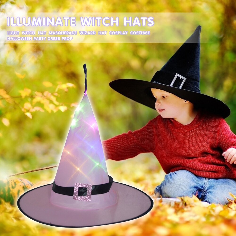 Halloween LED Licht Hängen Dekor Cosplay Party Magier Hexe Hüte Heimat Party Dekoration Headwear Kappe Kleid Halloween Liefert