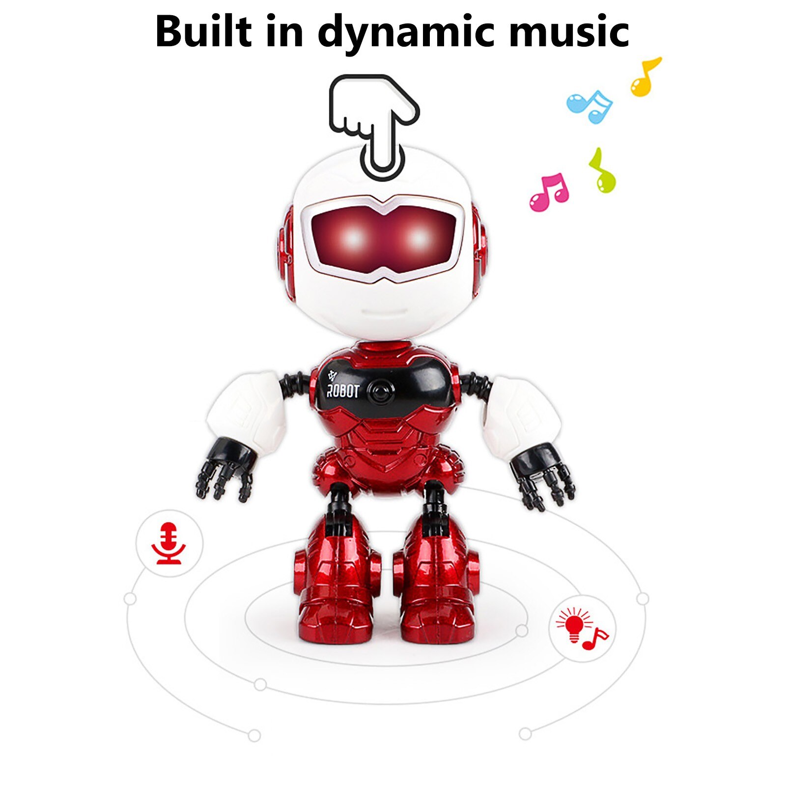 toys for children Novelty Puzzle Alloy Robot Induction Music And Light Variable Modeling Toy toys zabawki dla dzieci#L4