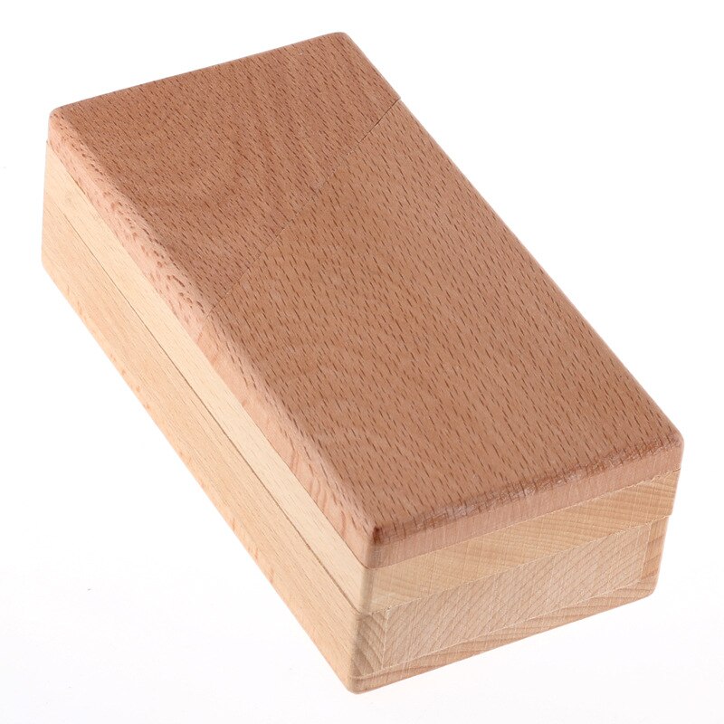 Funny Natural Beech Wood Kongming Luban Lock Box Series Toys Adult Puzzle Mystery Organ Magic Box Ring Box: wood color