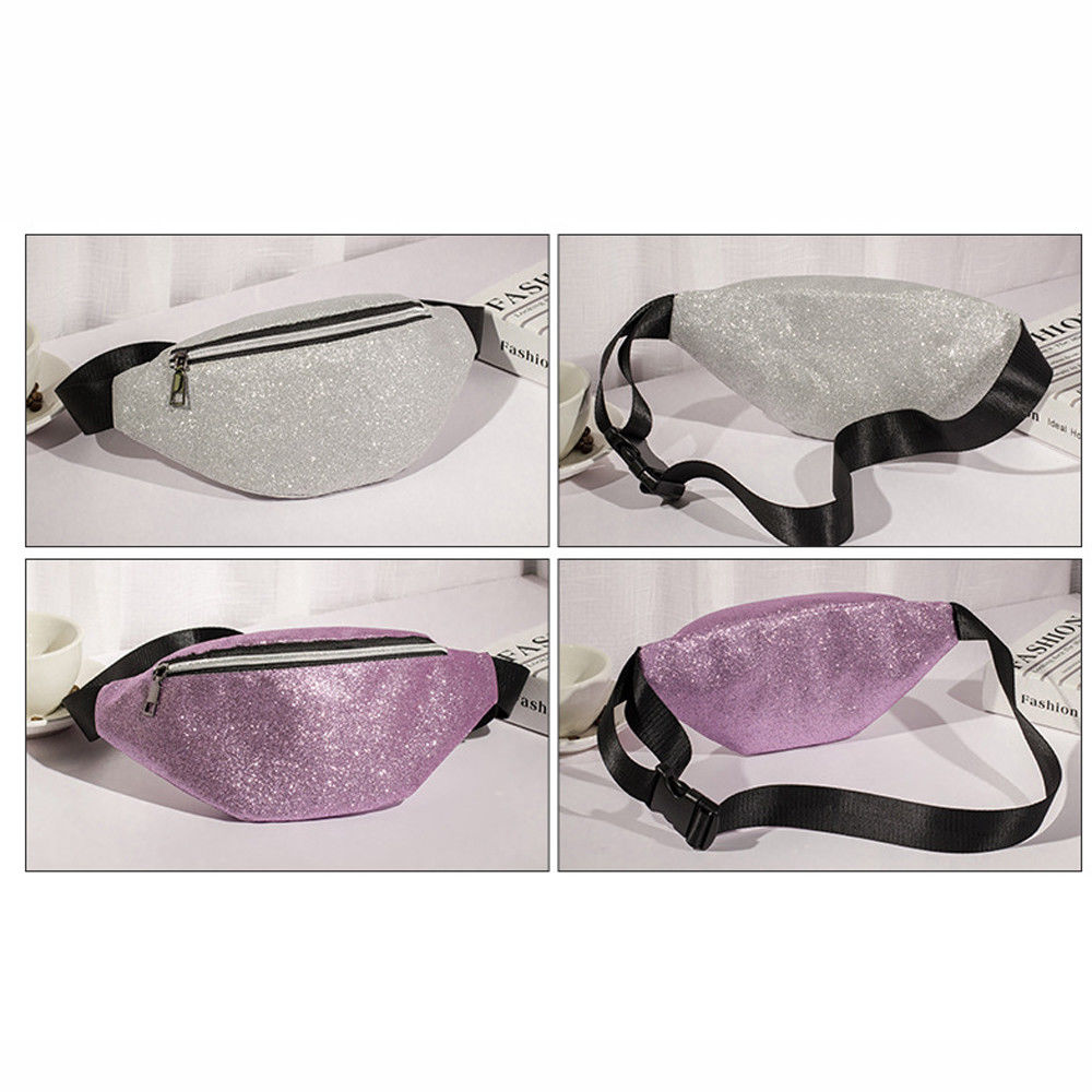Vrouwen Omkeerbare Mermaid Sequin Glanzend Taille Fanny Pack Belt Bum Bag Pouch Hip Purse Stijlvolle Cool Taille tassen