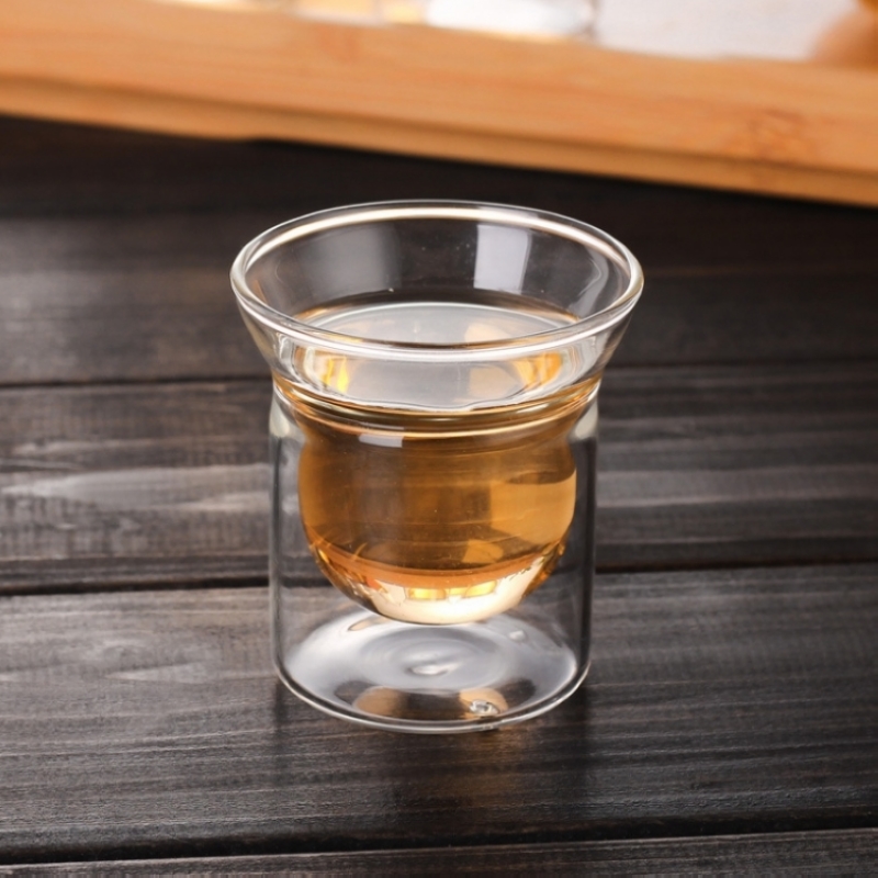 Kranium whiskyglas dobbeltbundet glaskop til vodka billige vinglas snapseglas ønskeglas teglas som: 80 ml stil nr . 2
