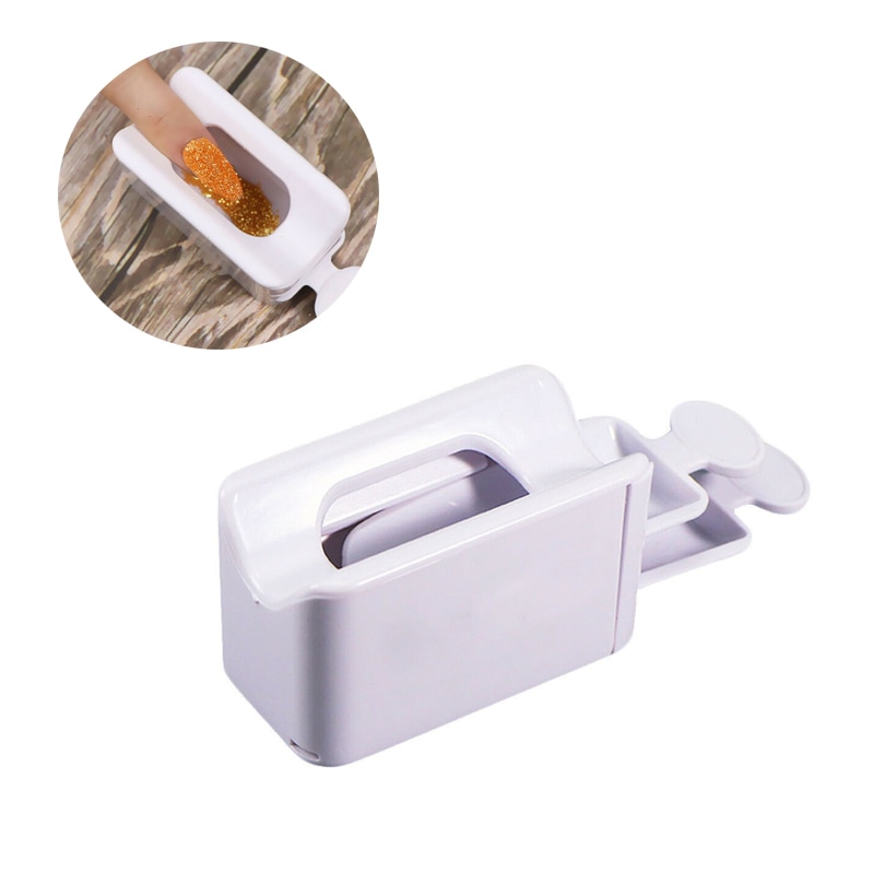 Mini Nail Art Container Storage Box Case White French Sculpture Tips Dipping Acrylic Powder Moulding Guides Tools Manicure