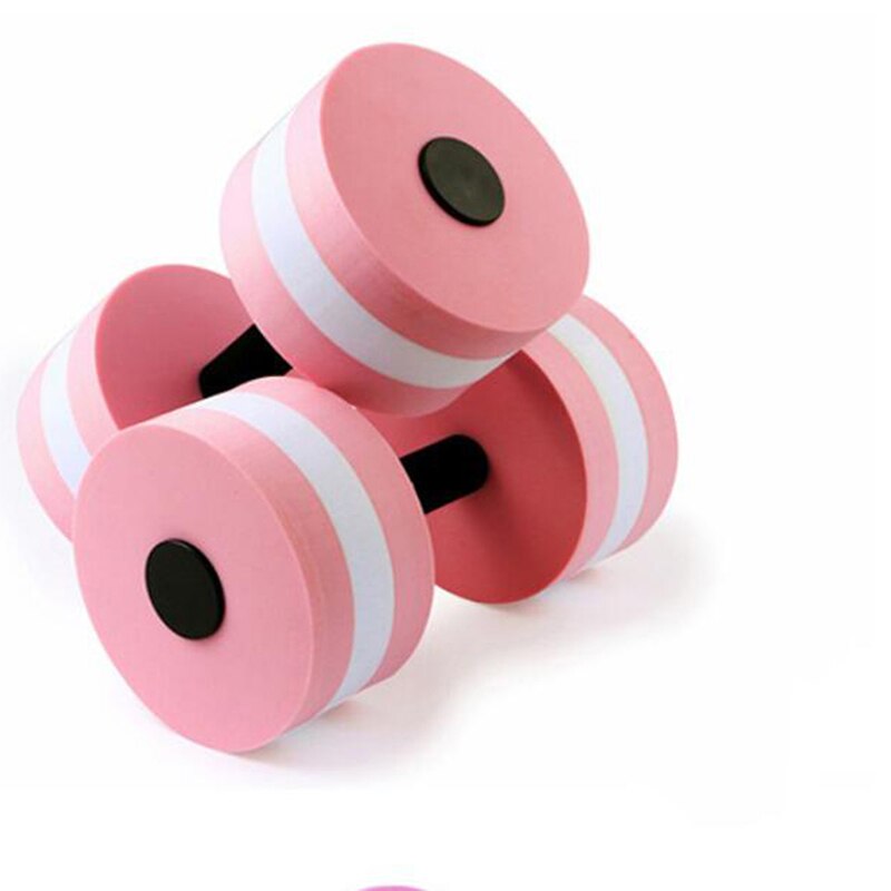 1Pcs EVA Water Aquatics Aerobics Dumbbell Weights Swimming Fitness Pool Exercise Workout Medium Aquatic Barbell Fitness Training: Pink