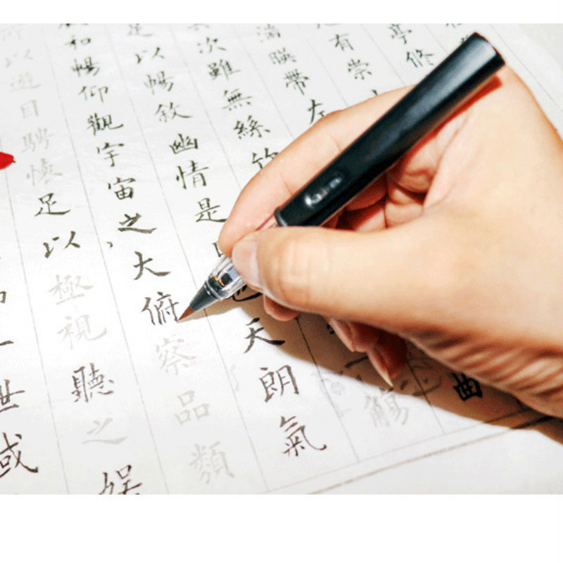 Udsøgt pen kinesiske kalligrafibørster pen væsel hår regelmæssigt script børste pen kalligrafi skrivning kinesiske malerbørster