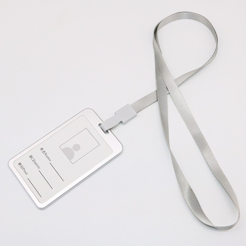 Aluminium Legierung ID Karte Halter Arbeit Identität Name Abzeichen Halter Ausstellung Karte Halter Schule Büro Liefert: Silver