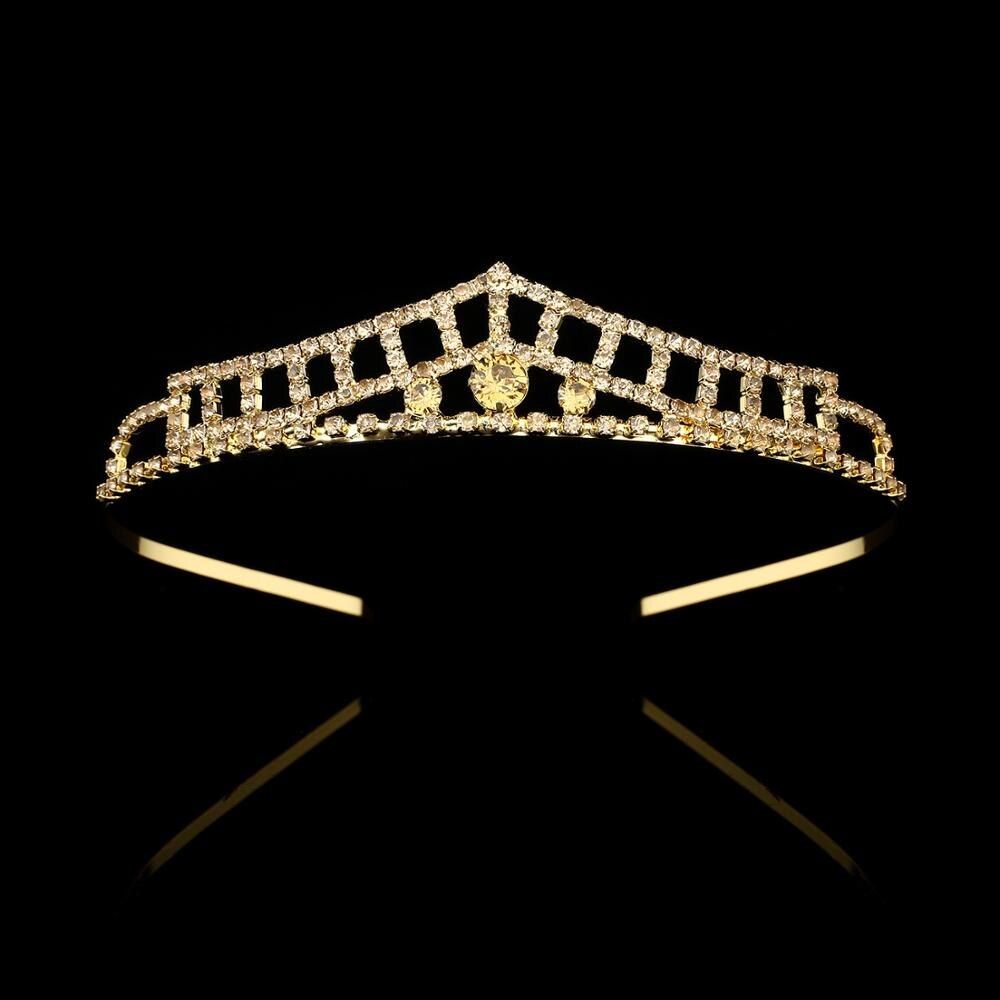 Europeu e americano nupcial coroa tiara princesa menina aniversário coroa senhoras faixa de cabelo strass acessórios para o cabelo: HG030