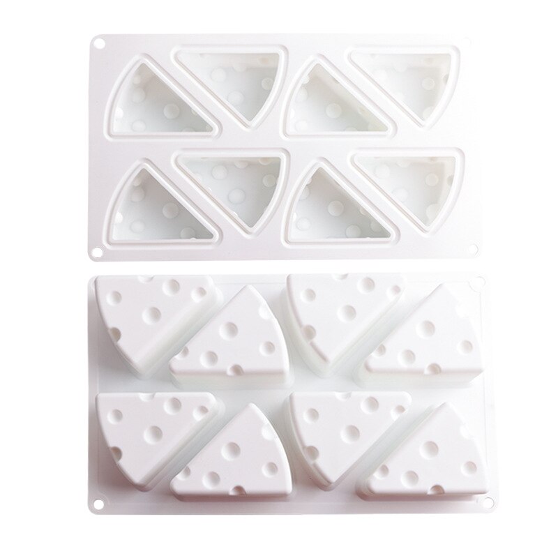 1pc ostformade kakformar för att baka dessert ring konstmousse silikon 3d formar bakverk verktyg 8 hål dekorationsverktyg