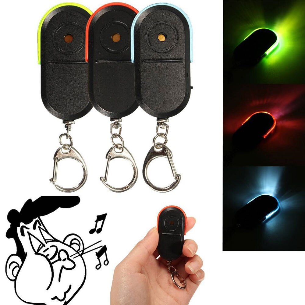 Smart Anti-Verloren Alarm Portemonnee Telefoon Key Finder Locator Met Led Licht Sleutelhanger Whistle Sound Mini Anti Verloren Sleutel finder Sensor