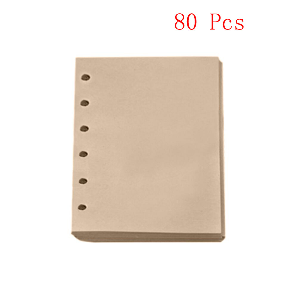 80sheets A6 Notebook Inner Pages Notepad Spiral Filler Paper Fichario the Office School Vintage Retro Kraft Paper