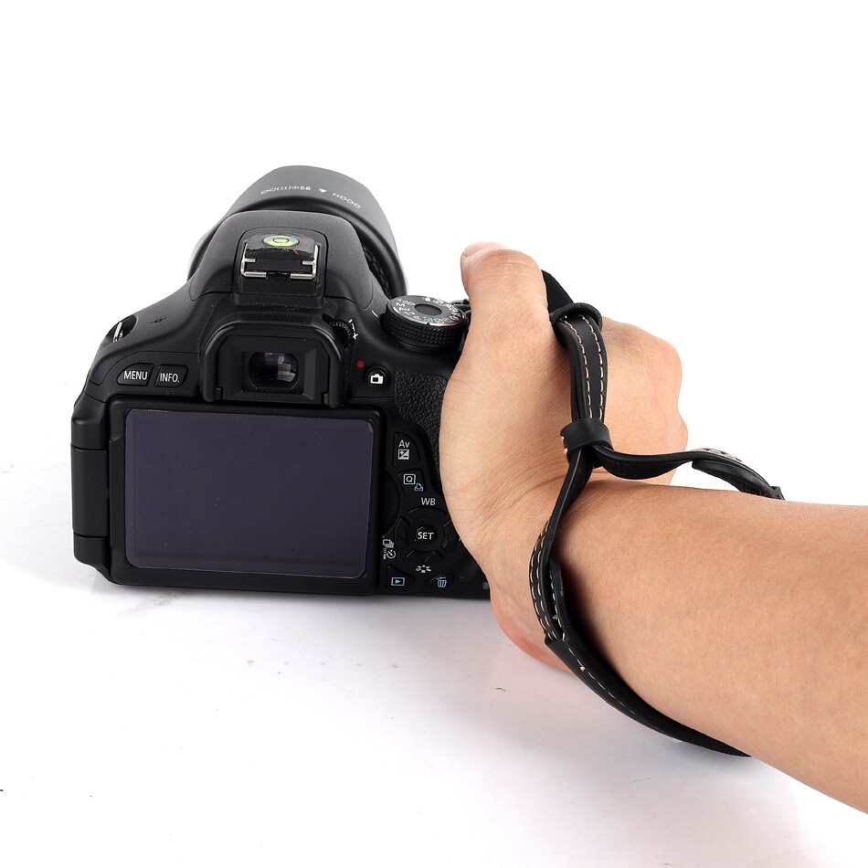 Kamerastropp pu lær kamera håndledd stropp for sony  a7 mark ii iii  a290 a390 a450 a550 a500 a580 a900 a3000 dslr stropp