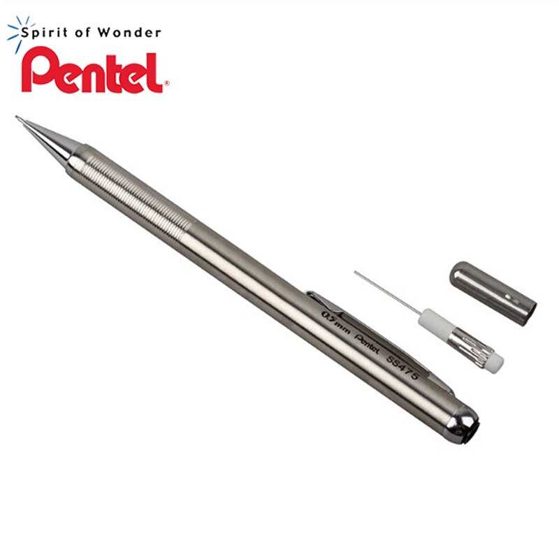 Pentel SS475 stainless steel Mechanical pencil Metal rod pencil 0.5MM Office & School Supplies