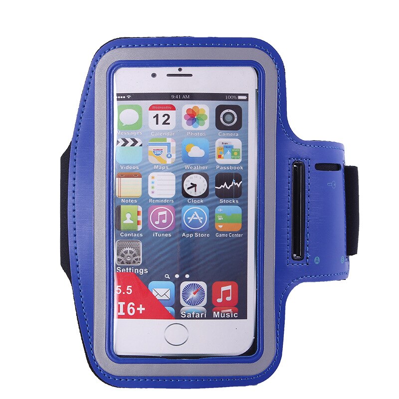 Sport Impermeabile di Sport DELL'UNITÀ di elaborazione Corsa e Jogging Fascia di Braccio Per iphone 6 Plus 7 Più Il 5.5 pollice Del Supporto Del Sacchetto Chiave + Slot Per Casual accessori Custodie: Dark Blue