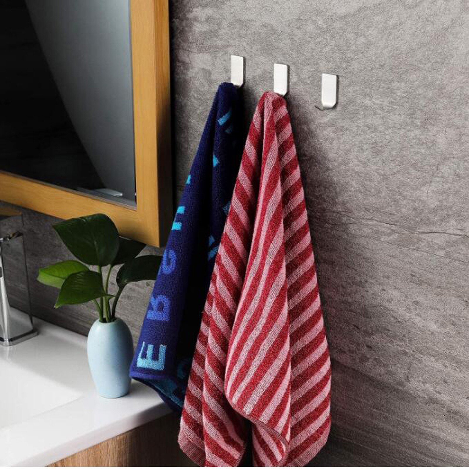 25# Stainless Steel Hook Sticky Hook Kitchen Nail-free Seamless Wall Hanging Multipurpose Stick Hook Up Bathroom Firmly Крючки