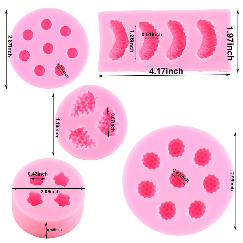 Fruit Raspberry Blueberry Silicone Mould Fondant Chocolate Jelly Making Cake Tools Decoration Mold DIY Candy Resin Clay Moulds
