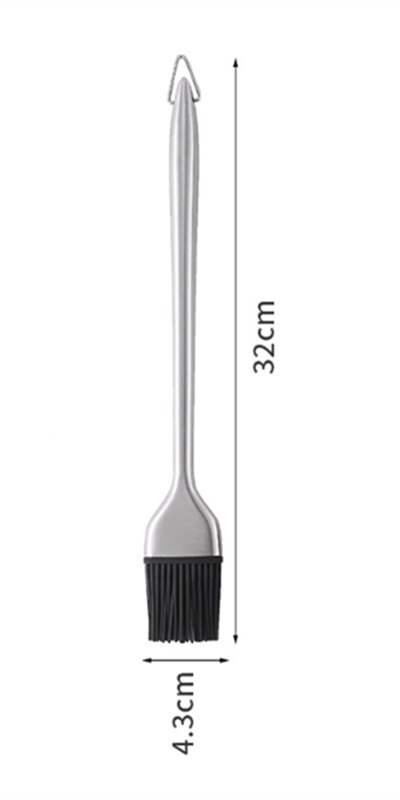 BBQ Tongs Basting Brush Set Silicone Oil Brush Kitchen BBQ Grill Food Meat Tongs Barbecue Tongs Oil Sauce Brush BBQ Tools: 32CM