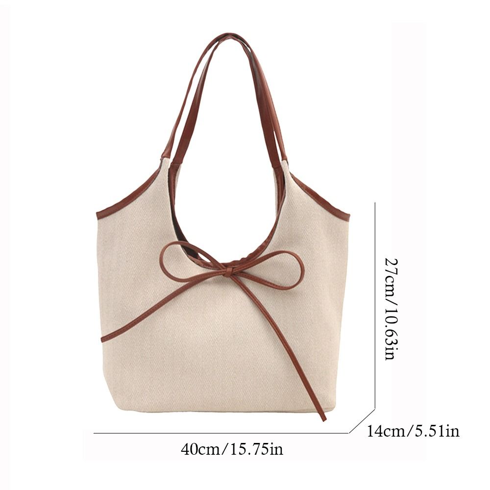 Eenvoudige Grote Capaciteit Schoudertassen Effen Kleur Draagbare Grote Handtassen Canvas Tas Voor Buiten Reizen