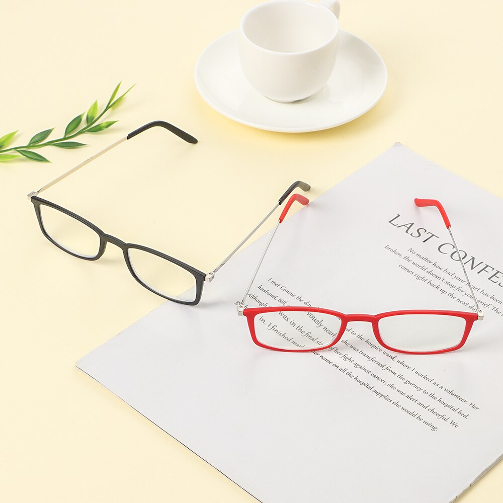 Gafas de lectura portátiles ultraligeras para hombres y mujeres, anteojos de presbicia ultrafinos de marco completo, antiazul, con soporte para teléfono y estuche de almacenamiento