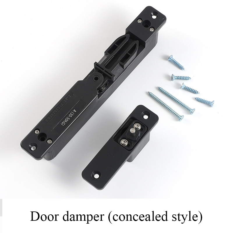 Dempingsbuffer dørlukker svingdør automatisk lukking lydløs usynlig dør hjem hydraulisk dørlukking stille anti-klembuffer: Blå