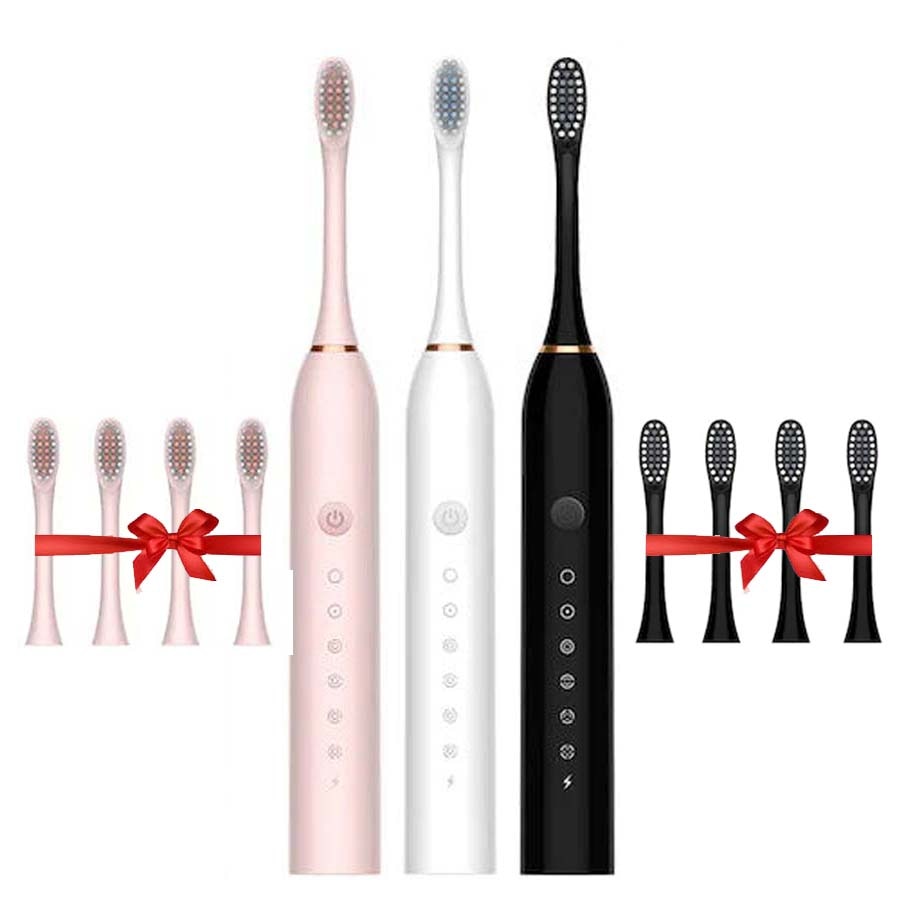 Sonic Electric Toothbrush Automatic 6 Files Household USB Charging toothbrushes Sonic for Adult with 4 tooth Brush Head
