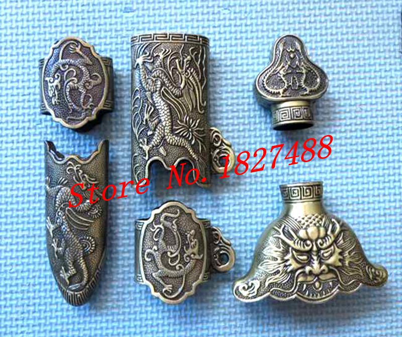 4 Style Kirsite Chinese TaiChi/WuShu Jian Sword Fitting Tai Ji Sword DIY Parts Set: Style 2