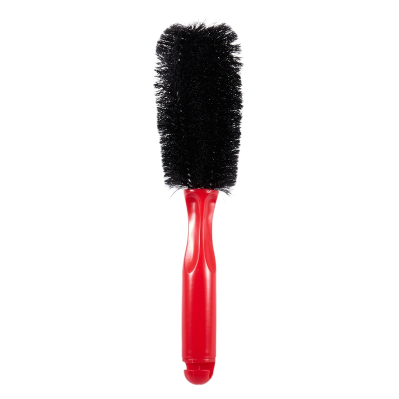 Multi Direction Motorcycle Car Wheel Spoke Brush Cleaner Black Red 10.7inch