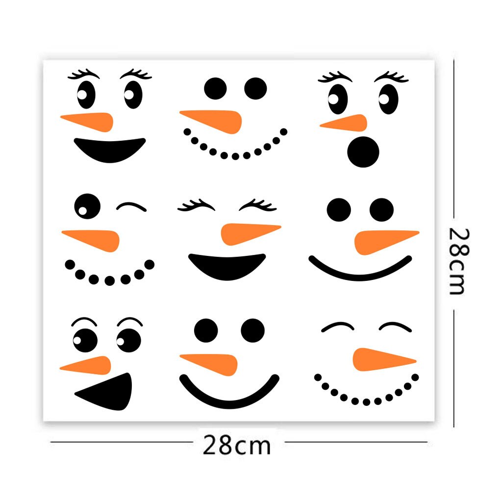 1Set cartoon pictures Electrostatic Sticker Glass Window Kids Room Home Decoration Christmas Wall Stickers Decal Wallpaper #W