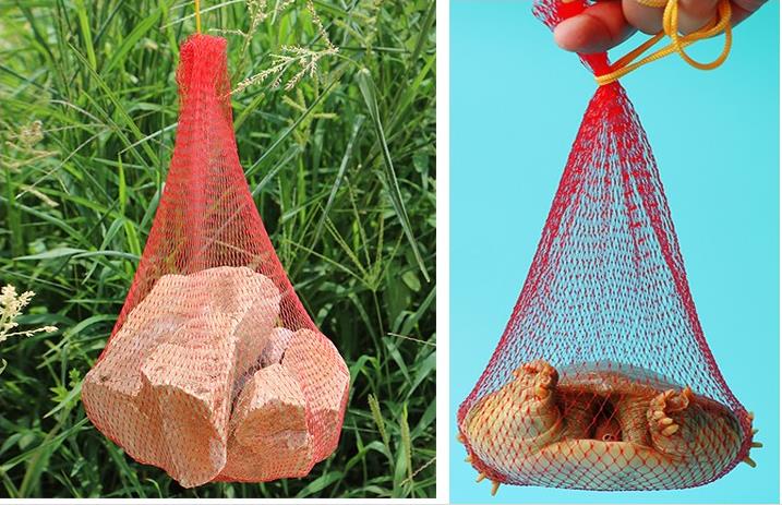 Rode verdikking netzak tuinbouwnet plastic netzak fruitnetzakken tuinnet voedselverpakkingsnet 100 stuks