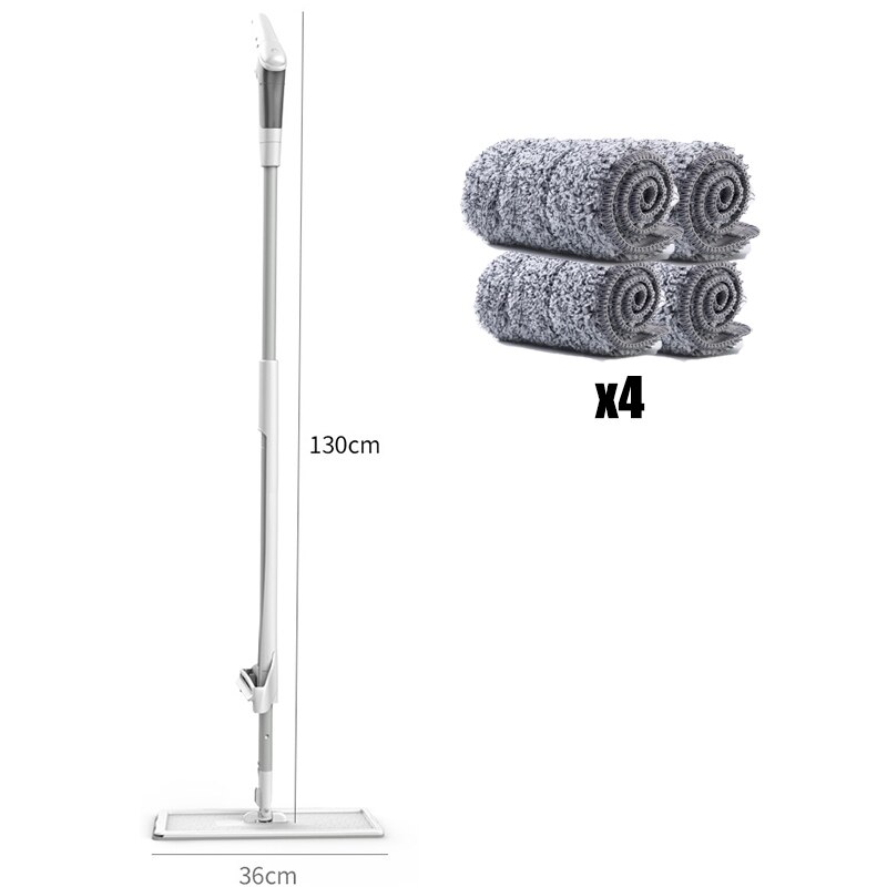Automatic Spin Spray Mop For Home And Kitchen Rotatable Hand Free Wring Mop Household Cleaning Products For Clean Floors: Spray-4Pcs