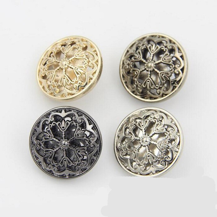 Knoppen 18/20/22/25mm metalen bloem voor trui jas shirt jasje handgemaakte Geschenkdoos craft DIY Naaien accessoires