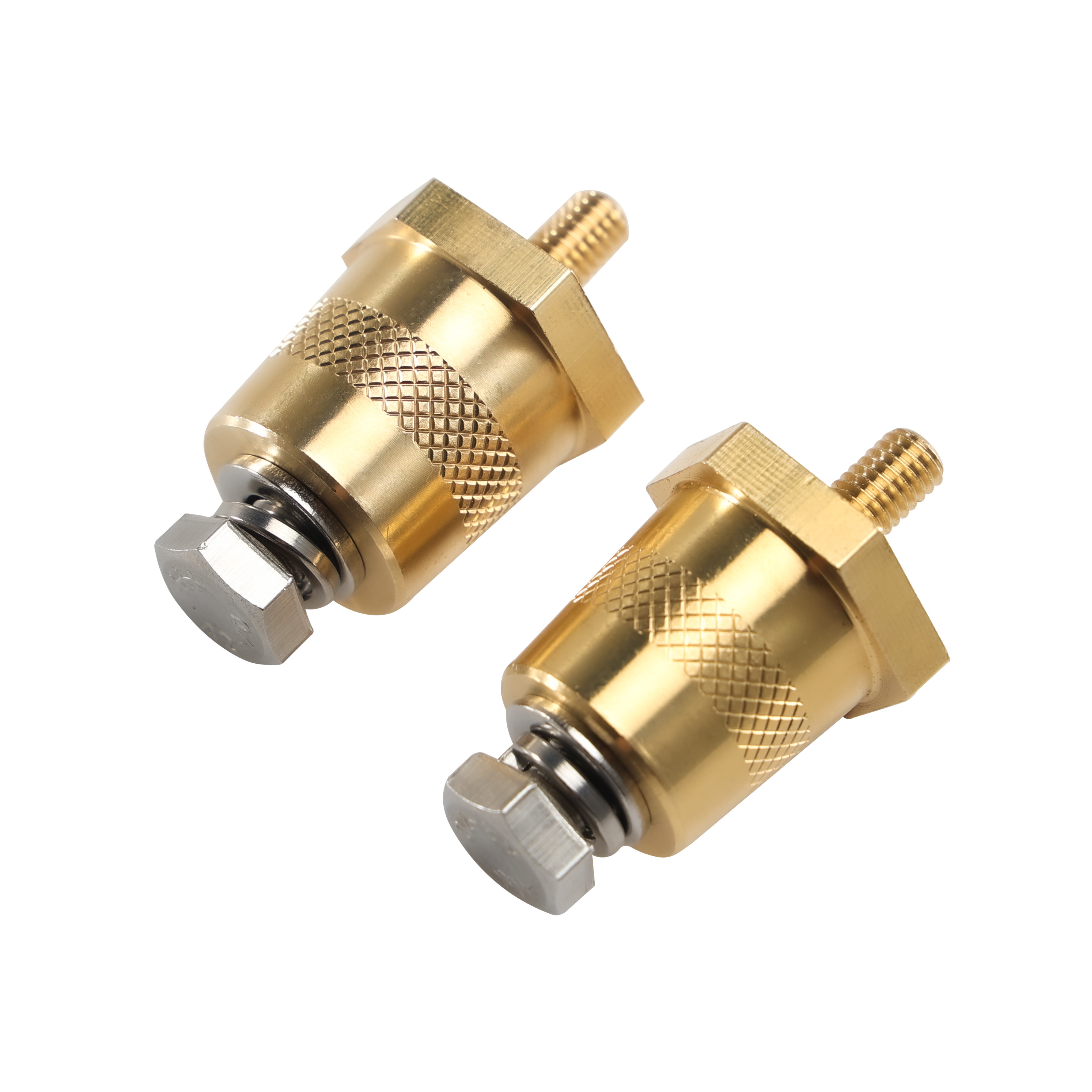 All4Caravan M6 M8 M10 Auto Car H59 Brass Lithium Battery Post Pole Terminal Connectors Adapters with Stainless Steel Screws