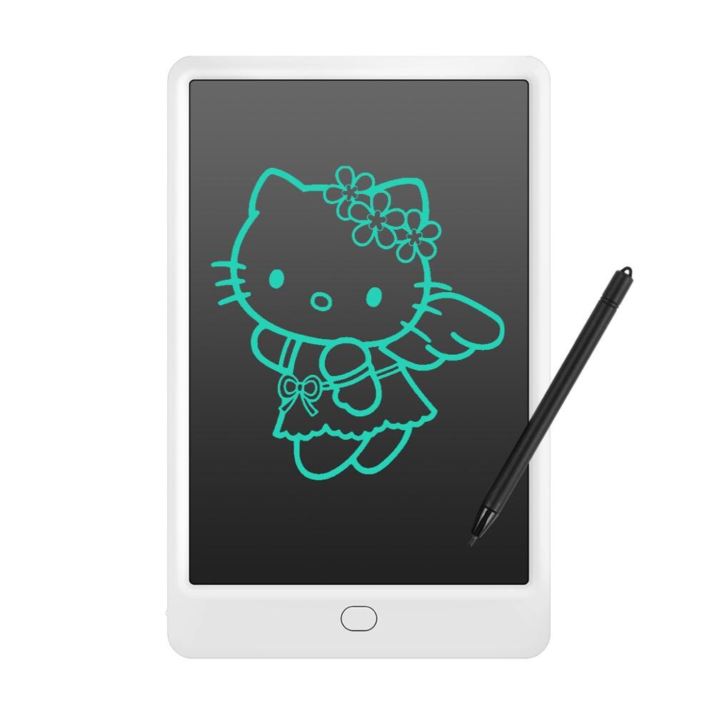 10" LCD Digital Writing Tablet With Lock Key Electronics Graphics Tablet Drawing Board Ultra Thin Portable Handwriting Pad: white