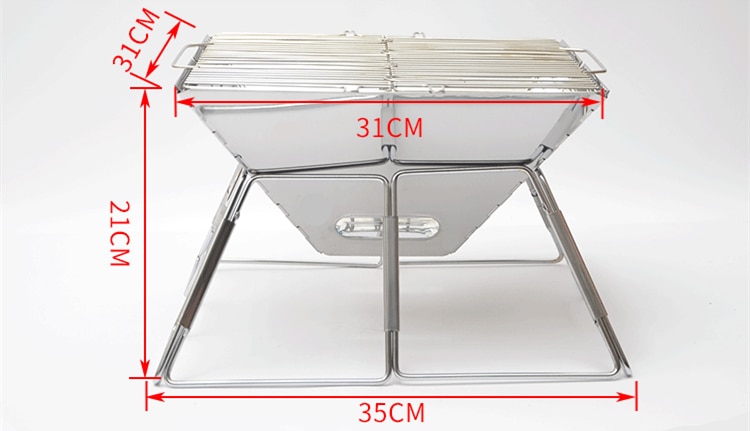 Portable Camping BBQ Grill Camping Furnace Stainless Steel Folding bbq stove MiNi Barbecue Oven For Picnic Camping Supplies