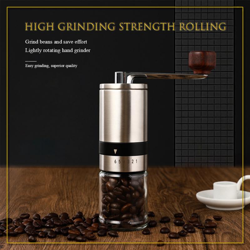 Mini Portable Coffee Grinder Stainless Steel Hand Manual Handmade Coffee Bean Grinders Mill Kitchen Grinding Coffee Making Tool