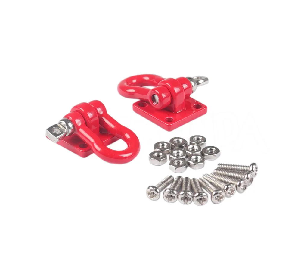 Maßstechen 1:10 Zubehör Metall Abschlepphaken Anhänger Seil Kette Anhänger Schäkel für RC Raupe Auto axial SCX10 TRX4 Tamiya CC01: WEISS