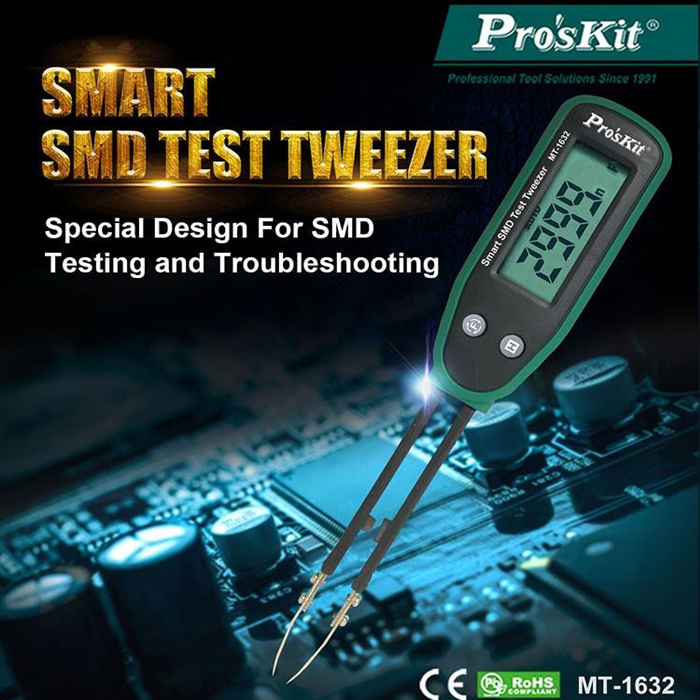 Po'sKit Detectie SMD Componenten Weerstand Condensator Tester Verwijderbare Kop Pincet Patch Diode Test Clip LED Weerstand Meter