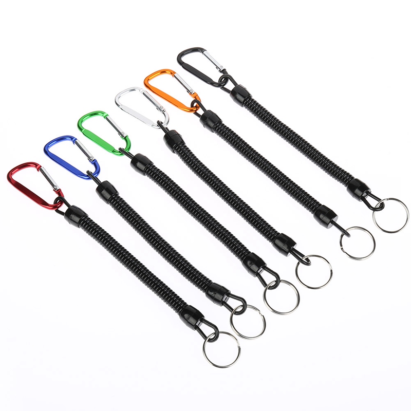 Cordons De Pêche Extensibles 5 Pièces – Pinces Lip Grip Et Outils Sécurisés Pour Bateau, Camping Et Randonnée, Noir