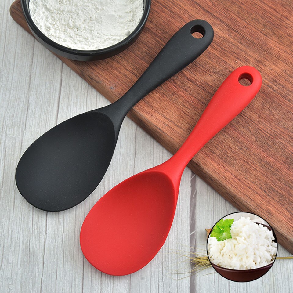 Silicone Rice Paddle Potato Food Spoon Non-stick Eco-friendly Heat-resistant for Rice Mashed Potato Turner