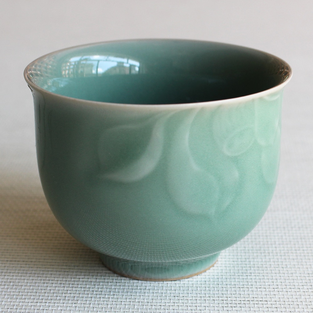 130ML Teacup Chinese Longquan Celadon Tea Set Porcelain Office Master Tea Mug Drinkware cup Ceramic tea cup