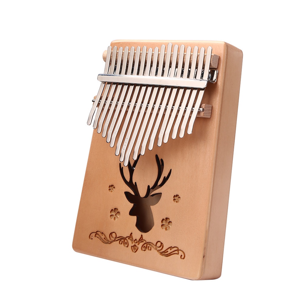 17 clés rennes imprimer Kalimba pouce Piano léger épicéa Instrument de musique Portable éléments de musique pour débutant