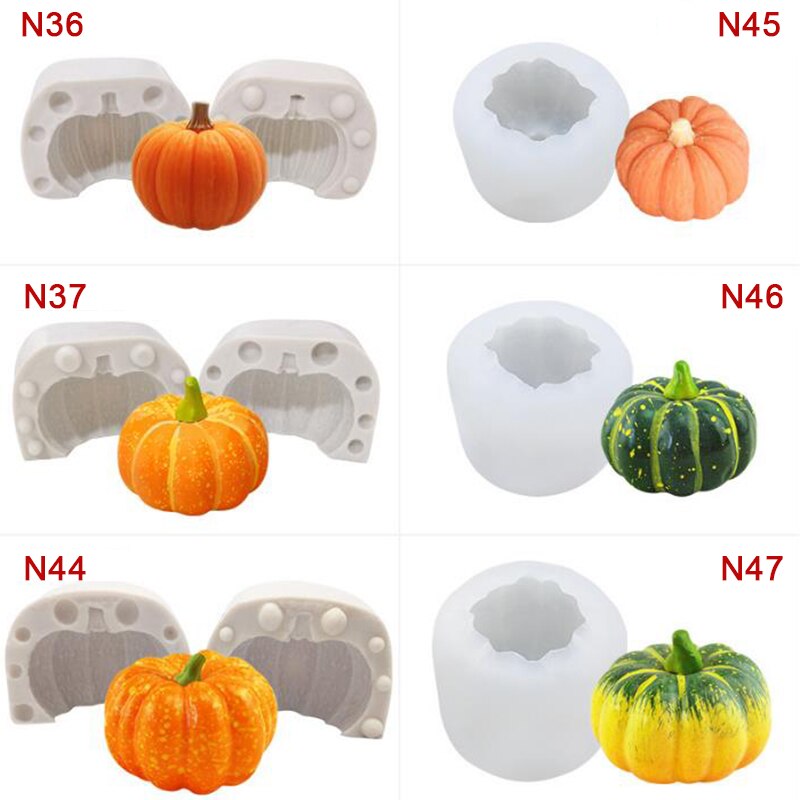 3D Halloween citrouille Silicone résine époxy moules arbre de noël aromathérapie bougie faisant forme outil de décoration