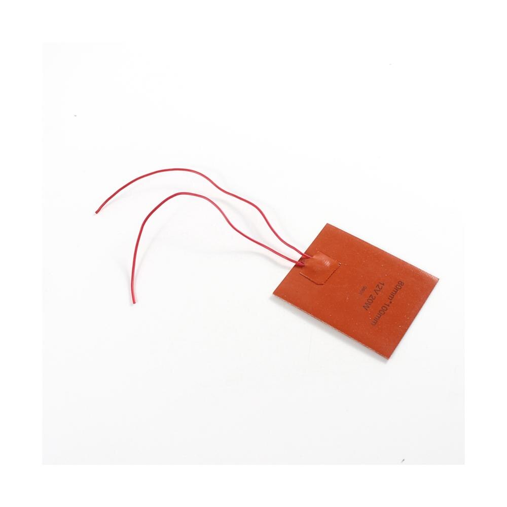 100 Mm X 80 Mm 12V 24V 220V Siliconen Verwarming Pad Elektrische Silicone Rubber Warmte Mat Verwarmd bed Plaat Flexibele Waterdichte 3D Printer