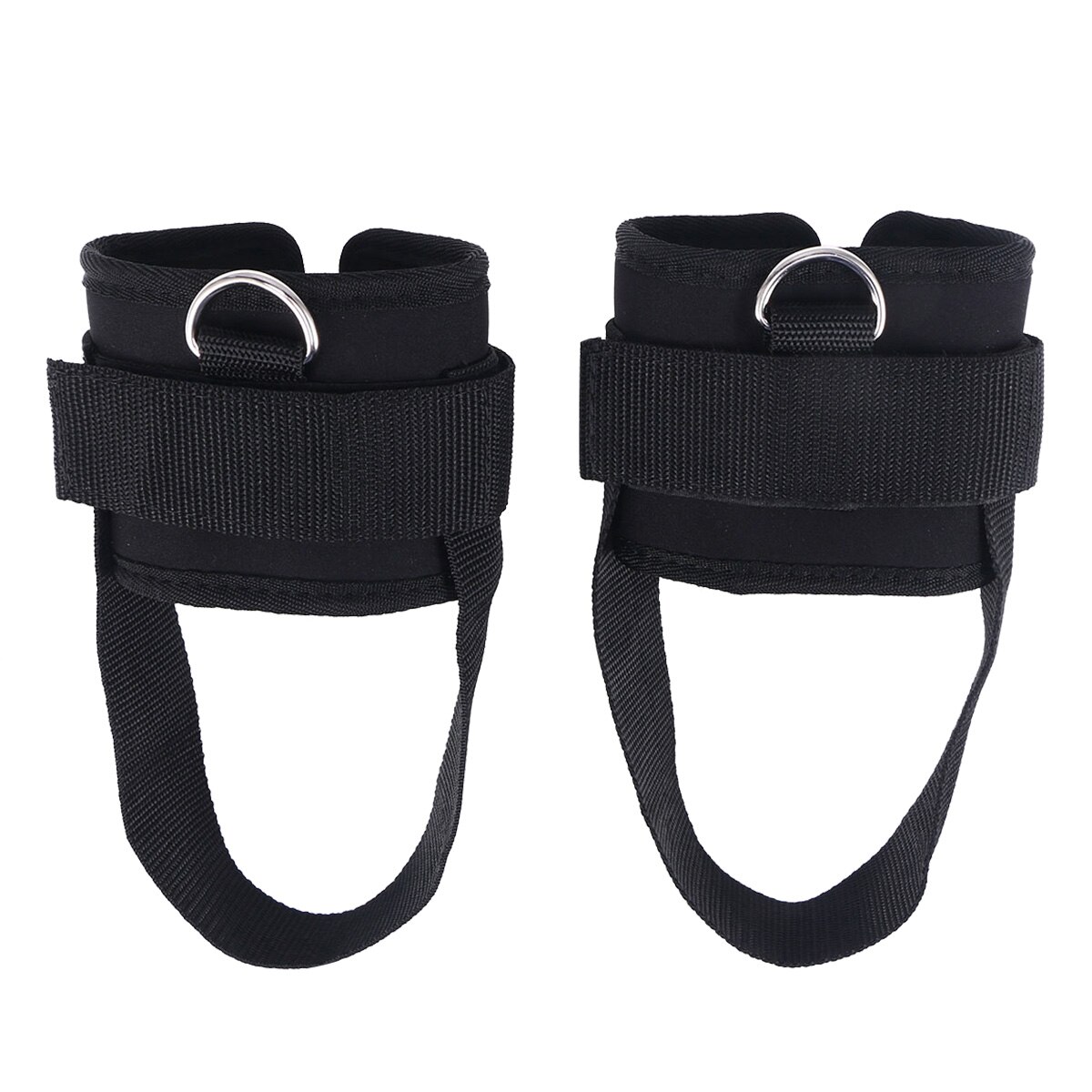 Lanière cheville rembourrée pour anneaux en D pour exercices de gymnastique, appareils de câble, exercices pour les fesses et les jambes, 2 pièces: Default Title