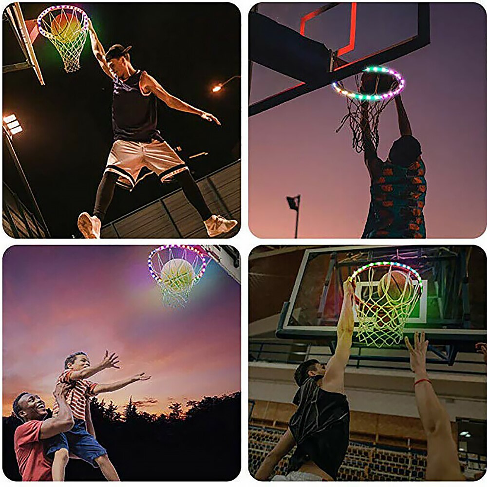 Basket hoop luz led basketball hoop luz quadro de basquete barra de luz led basketball hoop luzes de basquete solar luz